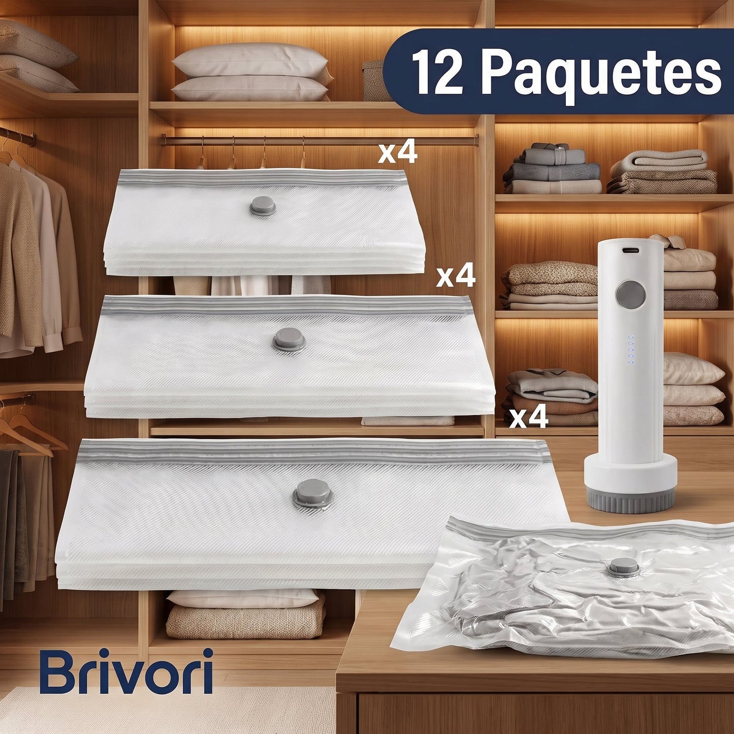 Brivori™ - Kit de Bolsas al Vacío para Viaje