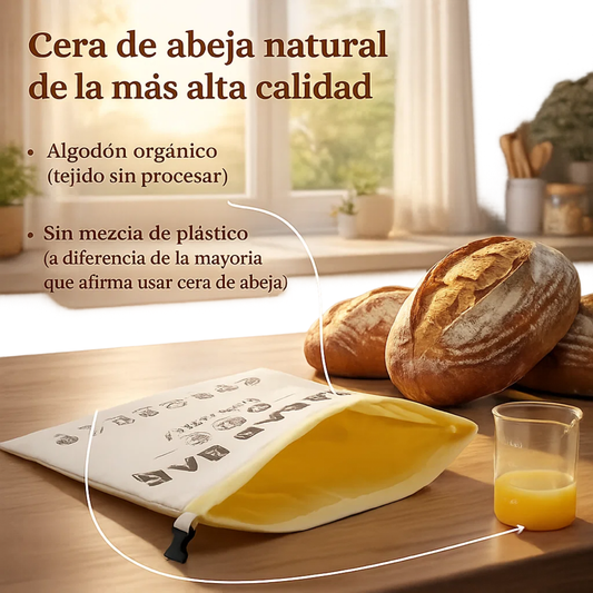 APIAVERA™ - Bolsas para pan de cera de abeja natural