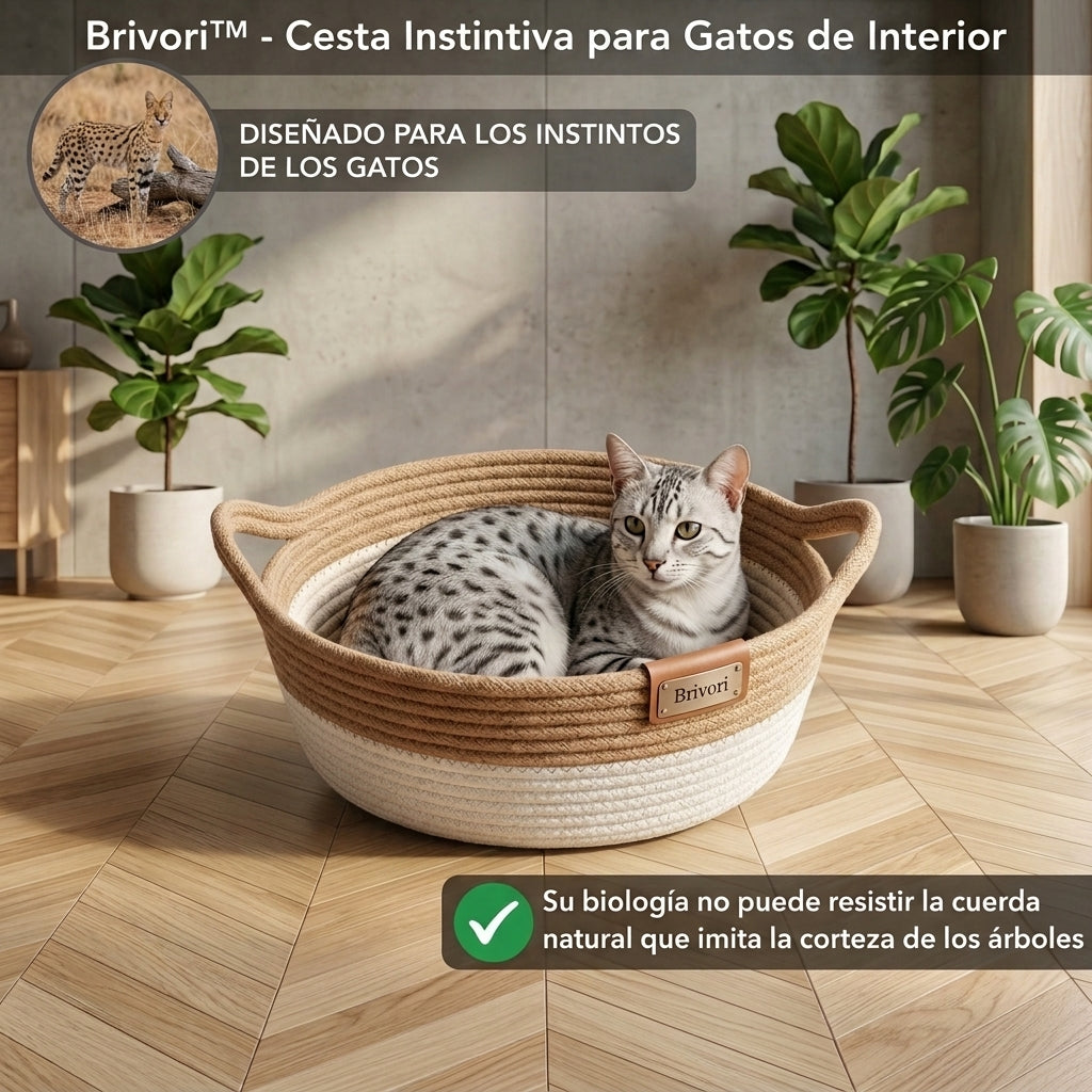 Brivori™ - Cesta Instintiva para Gatos de Interior