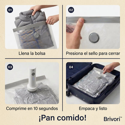 Brivori™ - Kit de Bolsas al Vacío para Viaje